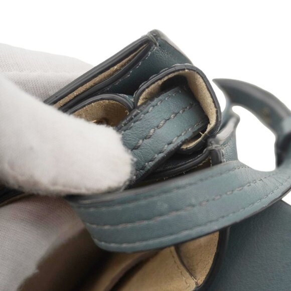 Chloe  Faye Small Suede Shoulder Bag Gray - Picture 12 of 16